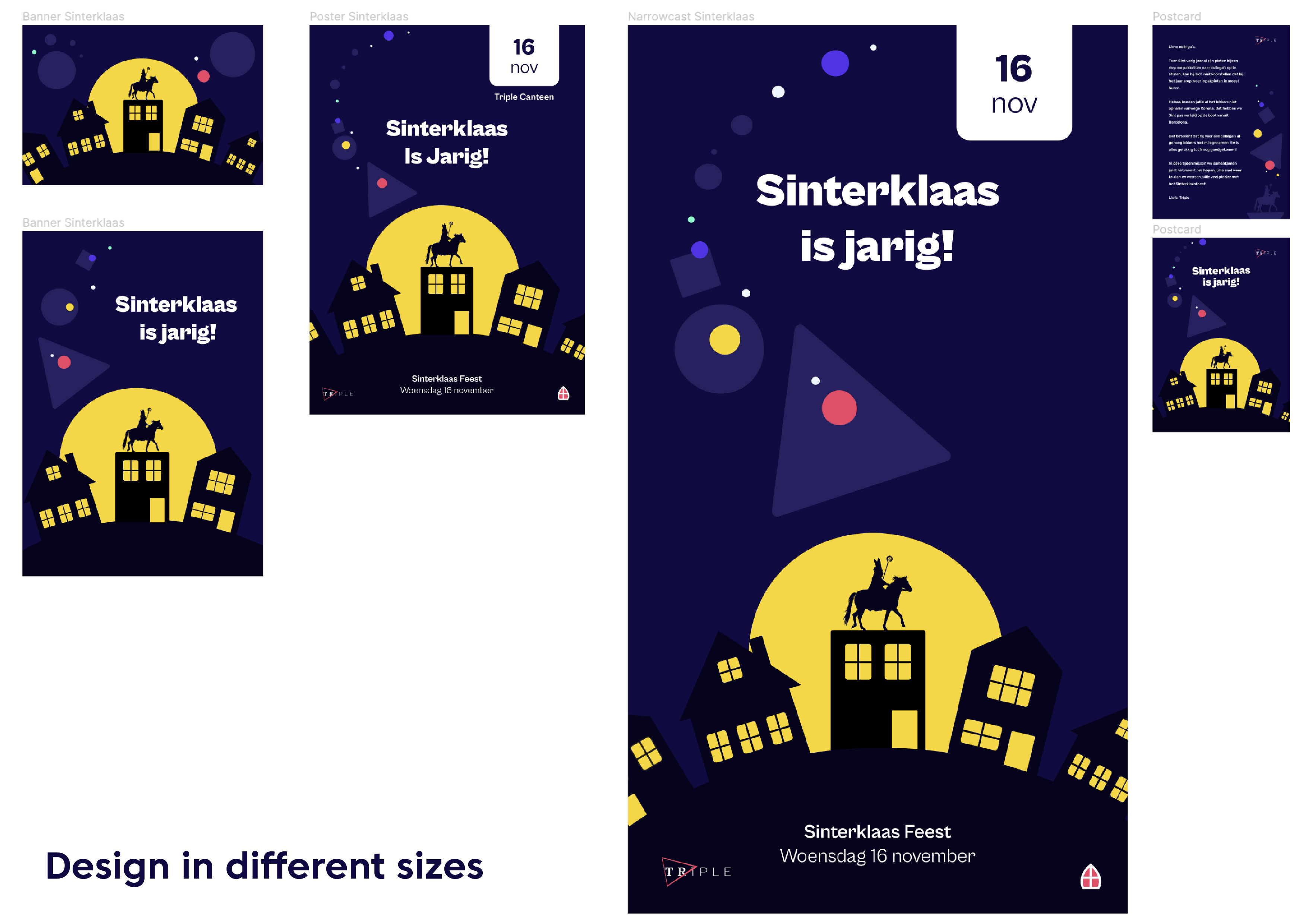 Triple project2 Sinterklaas Event design different sizes